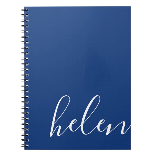 Moderne Manuscript - Aangepast Blauw Notitieboek (Voorkant)