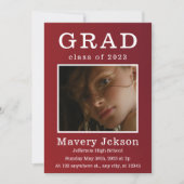 Moderne Manuscript Afstuderen de Uitnodiging van h (Voorkant)