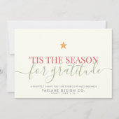 Moderne Manuscript BedrijfsGratitude Collectieve L Feestdagenkaart (Voorkant)