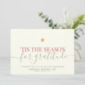 Moderne Manuscript BedrijfsGratitude Collectieve L Feestdagenkaart (Staand voorkant)
