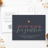 Moderne Manuscript BedrijfsGratitude Collectieve L Feestdagenkaart