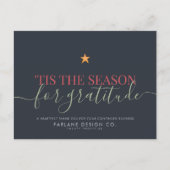 Moderne Manuscript BedrijfsGratitude Collectieve L Feestdagenkaart (Voorkant)
