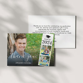 Moderne Manuscript Bekleding 3 het Afstuderen van Bedankkaart