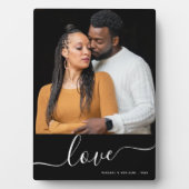 Moderne Manuscript bekleding Personalized Couples  Fotoplaat (voorkant)