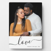 Moderne Manuscript bekleding Personalized Couples  Fotoplaat (voorkant)