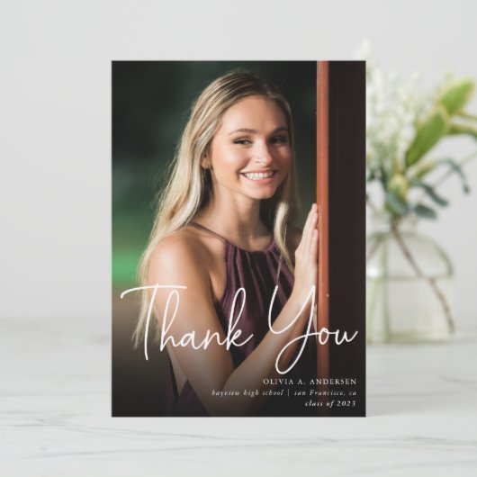 Moderne Manuscript bekleding Twee Afstuderen van d Bedankkaart (Staand voorkant)