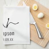 Moderne Manuscript de Pas getrouwd van de Datum va Theedoek (Quarter Fold)