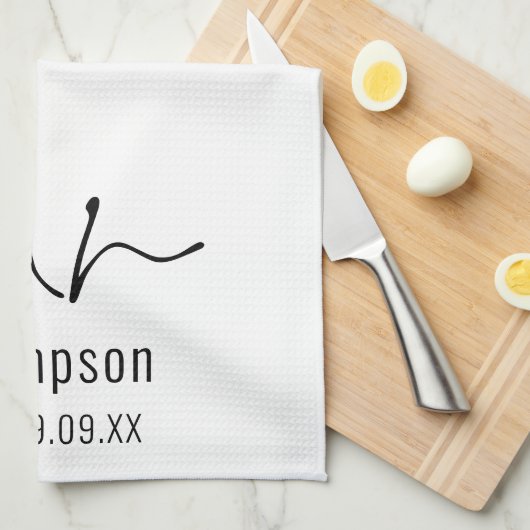 Moderne Manuscript de Pas getrouwd van de Datum va Theedoek (Quarter Fold)