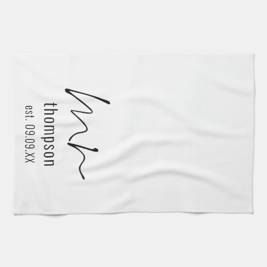 Moderne Manuscript de Pas getrouwd van de Datum va Theedoek (Horizontaal)