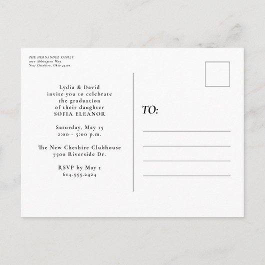 Moderne manuscript drie de uitnodiging van het fot (Achterkant)