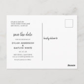 Moderne Manuscript drie Foto's sparen de Datum Briefkaart (Achterkant)