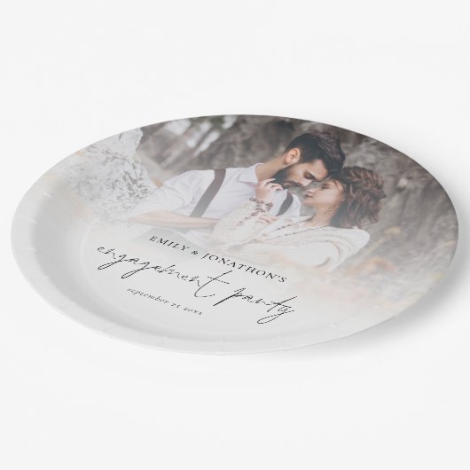 Moderne Manuscript Engagement Party van de Bekledi Papieren Bordje (Gekanteld)