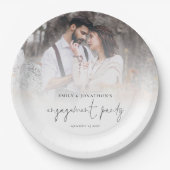 Moderne Manuscript Engagement Party van de Bekledi Papieren Bordje (Voorkant)