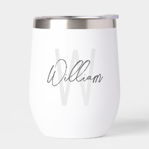 Moderne Manuscript Gepersonaliseerd Monogram en Na