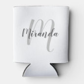 Moderne Manuscript Gepersonaliseerd Monogram en Na Blikjeskoeler (Voorkant)