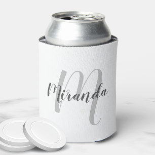 Moderne Manuscript Gepersonaliseerd Monogram en Na Blikjeskoeler
