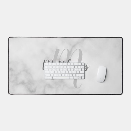 Moderne Manuscript Gepersonaliseerd Monogram en Na Bureaumat (Keyboard & Muis)