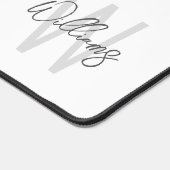 Moderne Manuscript Gepersonaliseerd Monogram en Na Bureaumat (Hoek)