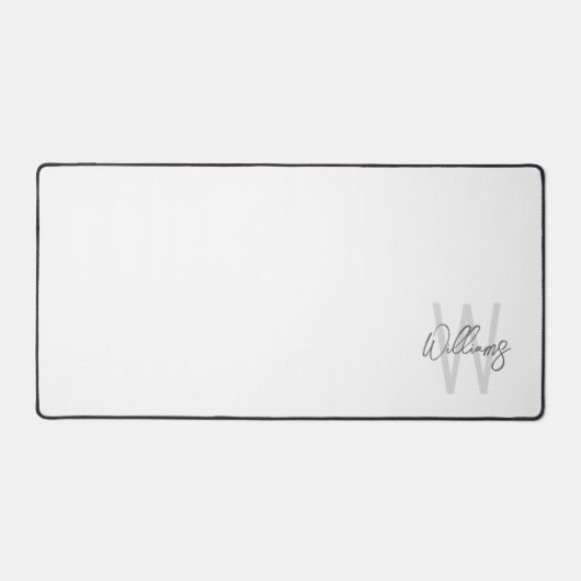 Moderne Manuscript Gepersonaliseerd Monogram en Na Bureaumat (Voorkant)