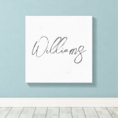 Moderne Manuscript Gepersonaliseerd Monogram en Na Canvas Afdruk (Insitu (Houten vloer))