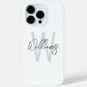 Moderne Manuscript Gepersonaliseerd Monogram en Na Case-Mate iPhone Case (Achterkant)