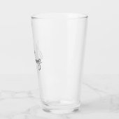 Moderne Manuscript Gepersonaliseerd Monogram en Na Glas (Links)