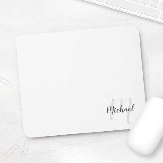 Moderne Manuscript Gepersonaliseerd Monogram en Na Muismat