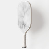 Moderne Manuscript Gepersonaliseerd Monogram en Na Pickleball Paddle (Links)