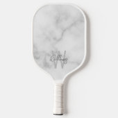 Moderne Manuscript Gepersonaliseerd Monogram en Na Pickleball Paddle (Achterkant)
