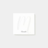 Moderne Manuscript Gepersonaliseerd Monogram en Na Post-it® Notes (Voorkant)