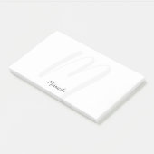 Moderne Manuscript Gepersonaliseerd Monogram en Na Post-it® Notes (Schuin)