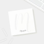Moderne Manuscript Gepersonaliseerd Monogram en Na Post-it® Notes