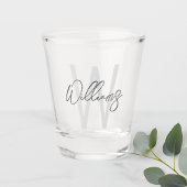Moderne Manuscript Gepersonaliseerd Monogram en Na Shot Glas