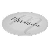 Moderne Manuscript Gepersonaliseerd Monogram en Na Snijplank (Hoek)