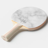 Moderne Manuscript Gepersonaliseerd Monogram en Na Tafeltennisbatje (Voorkant Gekanteld)