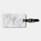 Moderne Manuscript Gepersonaliseerde Bridesmaid Bagagelabel (Voorkant horizontaal)