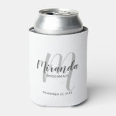 Moderne Manuscript Gepersonaliseerde Bridesmaid Blikjeskoeler (Blikje Voorkant)