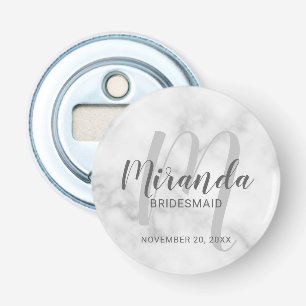 Moderne Manuscript Gepersonaliseerde Bridesmaid Button Flesopener
