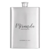 Moderne Manuscript Gepersonaliseerde Bridesmaid Flacon (Voorkant)