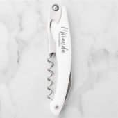 Moderne Manuscript Gepersonaliseerde Bridesmaid Kurkentrekker (Voorkant)