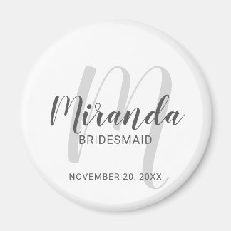 Moderne Manuscript Gepersonaliseerde Bridesmaid Magneet