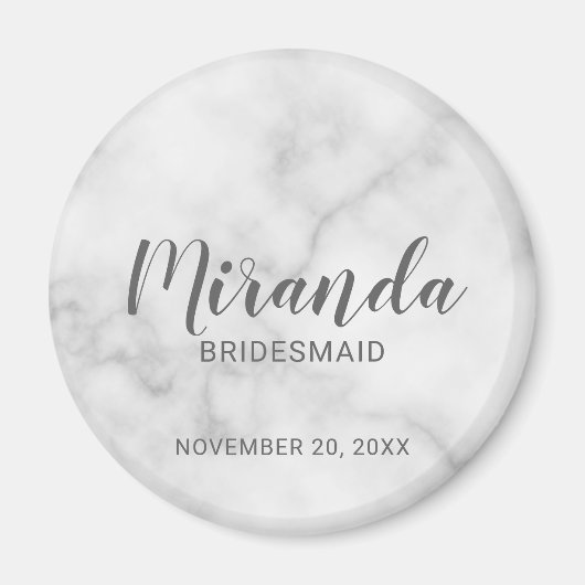 Moderne Manuscript Gepersonaliseerde Bridesmaid Magneet (Voorkant)