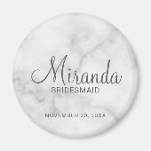 Moderne Manuscript Gepersonaliseerde Bridesmaid Magneet (Voorkant)