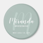 Moderne Manuscript Gepersonaliseerde Bridesmaid Magneet (Voorkant)