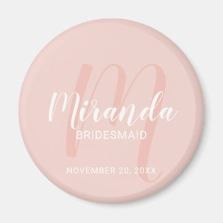 Moderne Manuscript Gepersonaliseerde Bridesmaid Magneet