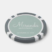 Moderne Manuscript Gepersonaliseerde Bridesmaid Poker Chips (Enkel)