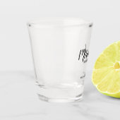 Moderne Manuscript Gepersonaliseerde Bridesmaid Shot Glas (Links)