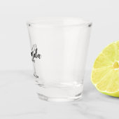 Moderne Manuscript Gepersonaliseerde Bridesmaid Shot Glas (Rechts)