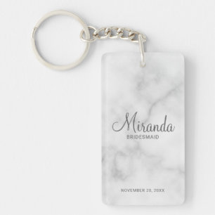 Moderne Manuscript Gepersonaliseerde Bridesmaid Sleutelhanger