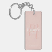 Moderne Manuscript Gepersonaliseerde Bridesmaid Sleutelhanger (Voorkant Links)